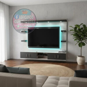 Centro de entretenimiento con repisas Oslo-gris Oxford para pantallas de hasta 65"