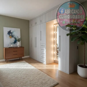 Closet modular Oslo 3.5m X2.40m más espejo hollywood de cuerpo completo